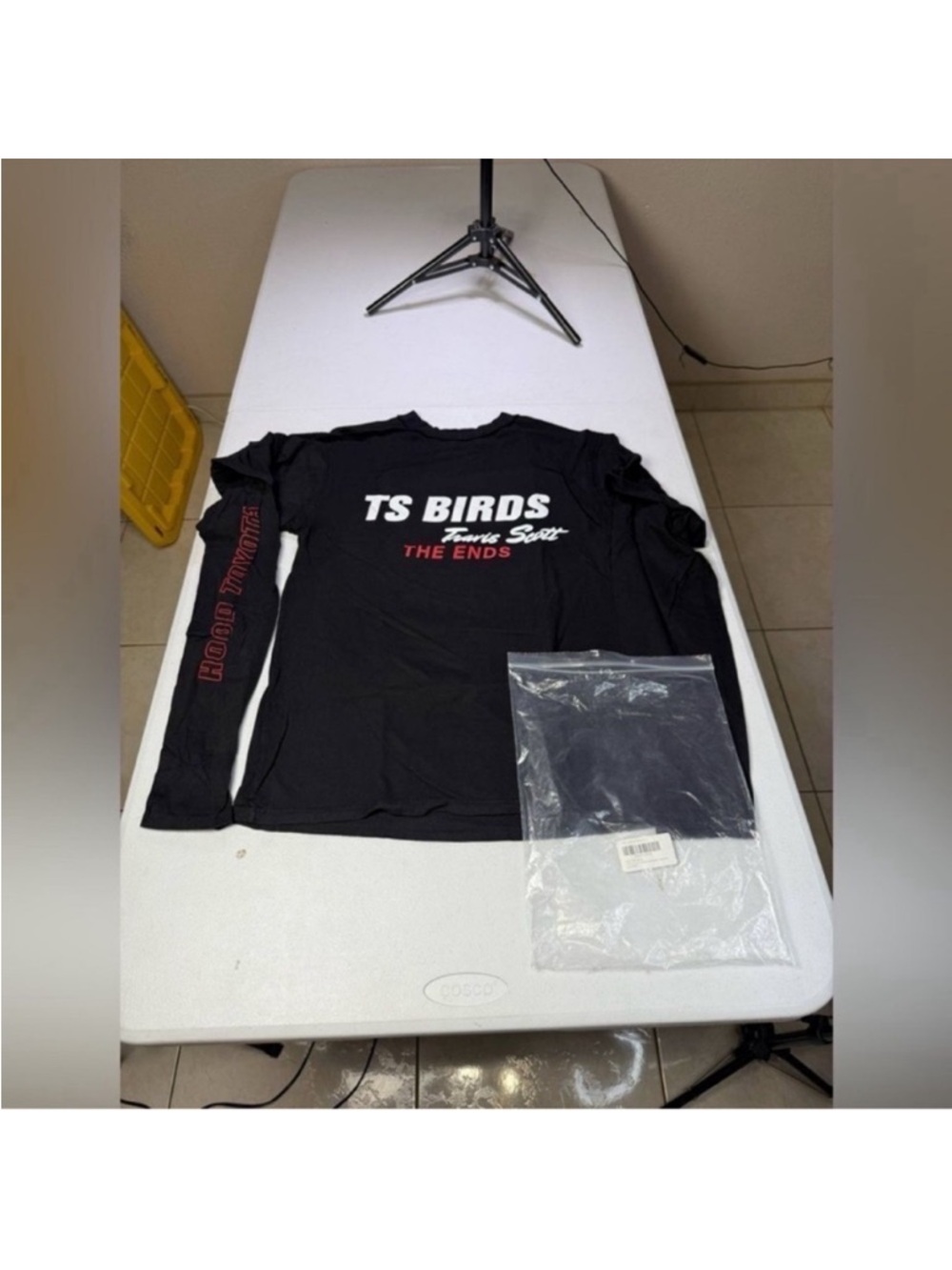 New Travis Scott T'S Birds The Ends Tour Black Long-Sleeve T-
Shirt Sz S